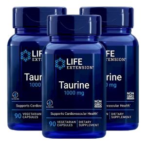 Life Extension Taurine 1000mg 90 Vegetarian Capsules | USA Imported Dietary Supplement | Premium Taurine Formula