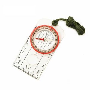 VEROM Luminous Feet Measure Magnifying Handheld Survival Guiding Tool Outdoor Equipment Mini Ruler Travel Kits Transparent Orienteering Thumb Compass Compass Ruler Compass Map Reading Scouts Outdoor Navigation
