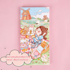 BUKU DIARY JOURNALING HARD COVER LEBAR ISI 60 LEMBAR MOTIF MISS TIME SERIES PEREMPUAN KARTUN FULL KOTAK KOTAK GRID | BEST SELLER | CUTE STUFF