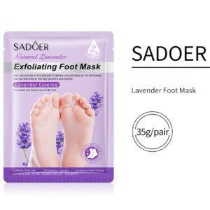 SADOER Lavender Exfoliating Foot Mask Foot Peel Mask Wearable SOCK TYPE Foot Moisturizing Mask