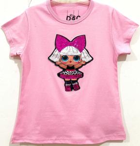 Kaos Sequin Led LOL Pink 1-6 Tahun