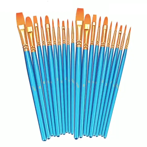 Acrylic Brush Set 20pcs Artist Brushes for Hobbyists and Professionals Crafts Supplies Greater Control Painting