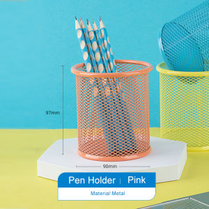 GuangBo 【Pen Holder Series】Separation Multifunction Pen Holder / Round Metal Pen Holder / Oblique Pen Holder Storage Pen Rack/ Nordic Style Simple Pen Holder /Pencil Holder Decoration Desktop Storage Desk Stationery Organiser Storage Container