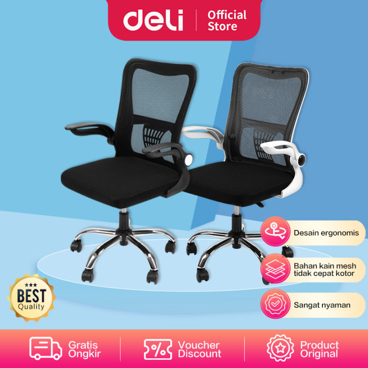 Deli Office Chair Kursi Kantor Kursi Kerja Desain Ergonomis