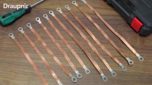 Ground Strap Automotive14pcs 10/12 inch Grounding Strap (Brown)