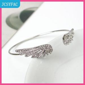 JCSYFAC Đôi Cánh Thiên Thần Bạc Màu Mở Vòng Đeo Tay Cho Phụ Nữ Hợp Thời Trang Phụ Kiện Đơn Giản Có Thể Điều Chỉnh Bangle Đảng jewerly Quà Tặng