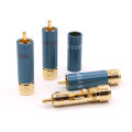 High Quality 4pcs/lot Gold-plated HIFI RCA Plug Hi-end Ortofon Reference 8NX RCA Connectors Portable Audio. 