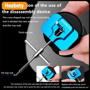 【2-3 ngày giao hàng】 Reel mang Remover Kit matertial thép không gỉ sửa chữa Kit Baitcasting công cụ bảo trì spool tháo dỡ thiết bị pin