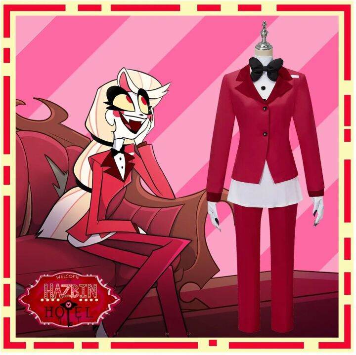 Anime Hazbin Cosplay Hotel Charlie Cosplay Costume Women Men Red ...