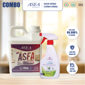 [Combo] Dung dịch làm sạch khuẩn khử mùi vệ sinh đa năng ASFA All Purpose (Can 2 Lít) & ASFA Home Fresh (500ml)