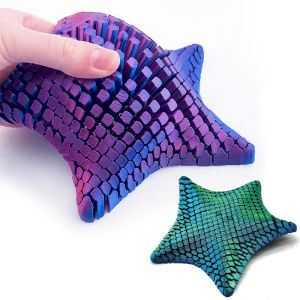Fidget Toy Flexible Desk Decor 3D Printed Articulated Starfish Stress Relief Gift for Kids Visual toys