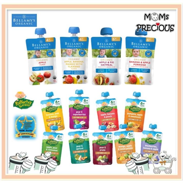 Bellamy's Organic Baby Puree Pouch / Apple Snacks / Rafferty's Garden