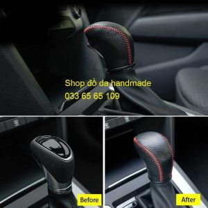 Bọc da cần số Ford focus Mondeo 2004-2012 số tự động bằng da bò nhiều mầu bảo hành 12 tháng