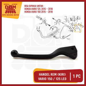 Handel Rem Vario 150 LED 2015 Kiri Hitam (PSP) Hendel Brake Tuas Tarikan Rem Belakang Kiri Honda