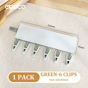 Ecoco Folding Travel Clothes Drying Socks Clips 6-Clip for Business Trip Outdoor Camping Portable