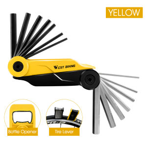 Tây Biking Xe Đạp Đa Chức Năng Tool Set S2 Thép Hex Allen Cờ Lê Mở Chai Tire Lever Công Cụ Di Động Kit