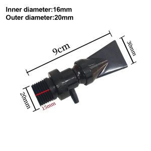 MIRELINA 1Pcs Black Aquarium Duckbill Nozzle Adjustable Plastic Filter Pump Connector Durable Duckbilled Round Return Pipe Connector for Fish Tank Aquarium