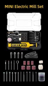 7.2V 5-Speed Rotary Tool Kit  58pcs Accessories  Cordless Mini Grinder for Jewelry PCB & Metal Dremel Tool Set