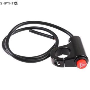 SHPYHT✨ Motorcycle Switch Hazard Light Switch Button with Cable Electric Vehicle Double Flash Warning Emergency Lamp Signal Flasher Red Indicator Light Motorcycle Accessories
