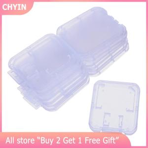 [COD] CHYIN 10Pcs Clear Plastic Memory Card Case Micro SD TF Card Storage Box Protection