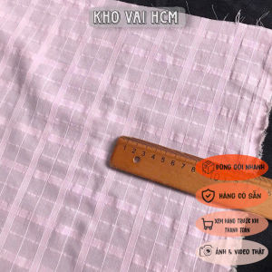 Vải Thô Cotton 100% Màu Hồng Khổ 1m3 - Mềm Thấm Hút Không Giãn - May Đồ Thiết Kế Áo Kiểu