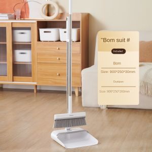SR99. ECOCO 2 in 1 Fordable Sweeper Broom Dustpan Set Broom Set Penyapu & Penyodok Set Floor Lantai