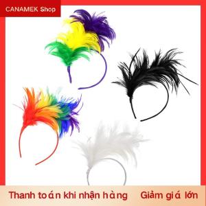 CS Đầy Màu sắc Mardi Gras lông Headband flapper headpiece dành cho người lớn bên trang phục phụ kiện tóc