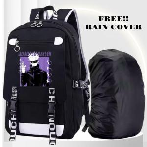 Js Stlye Tas Sekolah  GOJO SOTORU Y 0073 Uniseks Tas Ransel Bahu GandaTas Laptop Mochila 4in1 anak