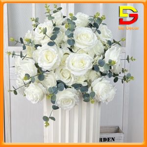 Hoa Giả Lẵng Hoa Hồng Mix Nhiều Mẫu Cắm Sẵn Trang Trí Sự Kiện Lễ Cưới Tiệc Sinh Nhật DC-207
