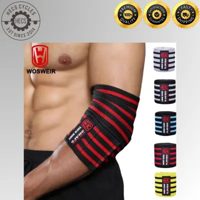 1 Pair Elbow Guard Pad Protection Gym Fitness Weightlifting Mens Elastic Pressurized Elbow Support