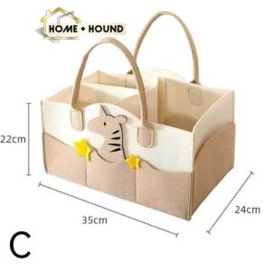HOME+HOUND Mother Bag Cotton  Diaper Caddy Organizer Bag Travel