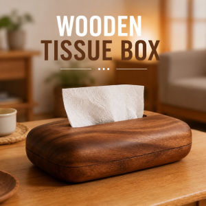 Walnut Tissue Box Wooden Tissue Holder Retro Desktop Decor Living Room Tabletop Organizer