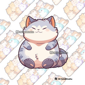 Chubby Cats Sticker Set (GLOSSY/MATTE Stickers) Fixed 2" or 3" Height x Width will vary per Design