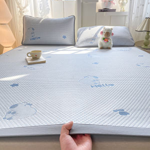 Capybara Cooling Summer Bed Mat Set with Pillowcases Ice Bean Breathable Mattress Protector Pad Skin Friendly Cool Sleeping Mat2026