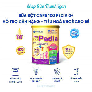 (HSD T5-2027) (Tặng Yến) Sữa Bột Nutricare CARE 100 Gold Pedia 0+ 800g Hỗ Trợ Tăng Cân Tăng Cường Miễn Dịch Tiêu Hoá Khoẻ.