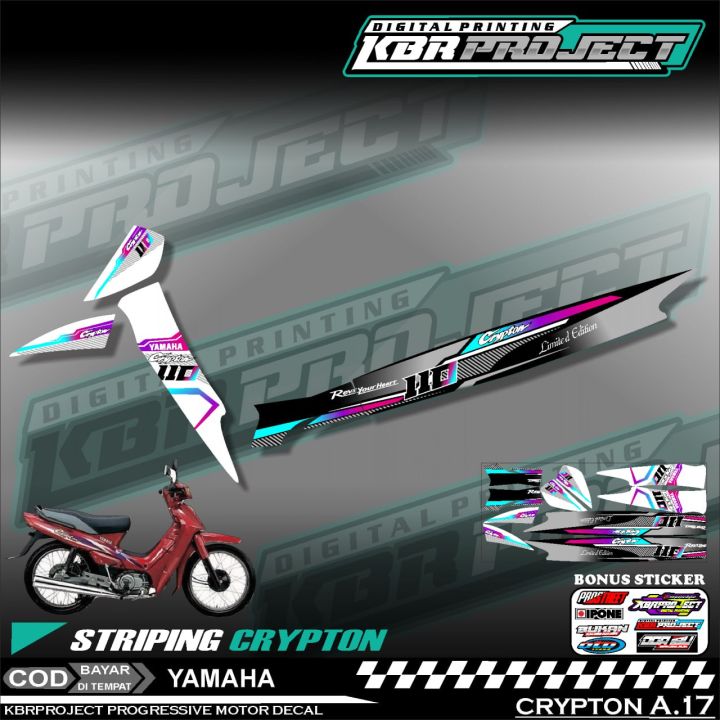CRYPTON STIKER SRTIPING PREMIUM MOTOR KEREN STIKER LIS VARIASI CRYPTON ...