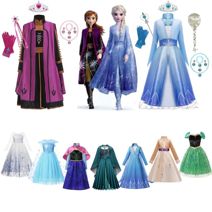 Frozen Princess Dress For Girls Snow Queen Elsa Anna Halloween Cosplay  Costume Carnival Birthday Party Kids Clothes Set Lazada PH