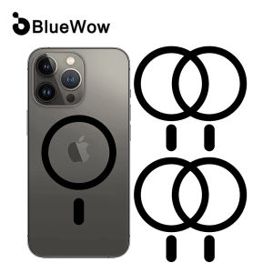BlueWow Adhesive Metal Ring Sticker for Magsafe Wireless Charging Adapter Rings for Phone Grip Holder Case Converter Accessories for iPhone