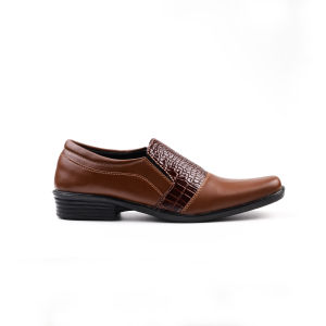 Sepatu Spatu Pantofel Fantofel Formal Pria Kerja Kulit Slip On Tanpa Tali Terbaru Motif Kulit Buaya