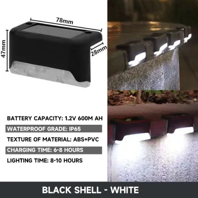 OOKAS Solar Stair Light Landscape Light Waterproof Outdoor Courtyard Terrace Guardrail Garden Passage Step Light