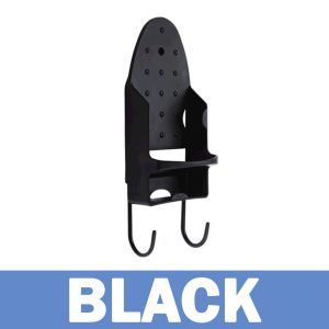 PRADO MALAYSIA Wall Mounted Iron Hanging Rack Heat-resistant Hanging Ironing Board Holder With Hanger Hook Iron Stand Rack Rak Seterika 熨斗架