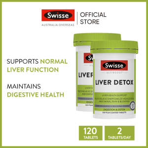 Swisse Ultiboost Liver Detox 120 Film Coated Tablets x 2 Bottles (EXP:04 2027)