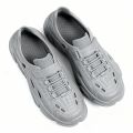 Rubber Shoes For Men Summer Outerwear Lace-up Hole Shoes Anti-Slip Breathable Rubber Clogs. 