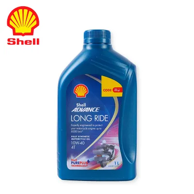 Genuine Shell Advance Long Ride 4T Fully Synthetic Motorcycle Oil 10W-40 1L