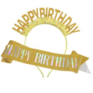 Sparkling Headbands and Belt Suit Stage Performances Hair Band Sweet Styles for Multiple Occasion