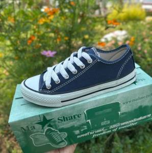 Ma Share รองเท้าผ้าใบผูกเชือก ยี่ห้อ Ma Share รุ่น 191 Size 37-45 มีบริการส่งด่วน