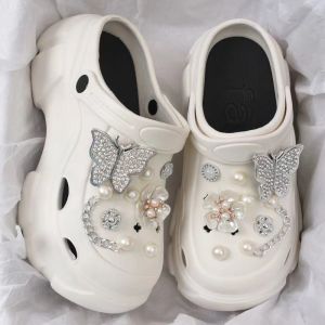 [Free Shipping] 5 New Hot-Selling Soft High-Heeled Platform Clogs EVA WomenS Fashion Trendy Closed-Toe Height-Increasing Slimming Garden Shoes Wholesale