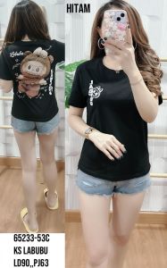 [CAMISA] KAOS ATASAN WANITA LENGAN PENDEK SABLON / TSHIRT WANITA BSIC