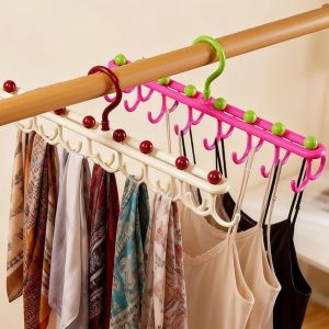 BLACKON 16 móc treo Giá để đồ lót và áo vest Nhựa Móc treo thắt lưng Di động Xoay Giá phơi quần áo dành cho phòng giặt