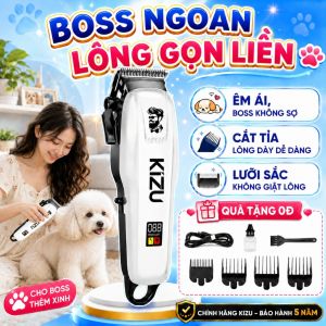 Tông Đơ Cắt Lông Thú Cưng KIZU K869 Máy Cắt Tỉa Lông Chó Mèo Không Dây Êm Ái An Toàn